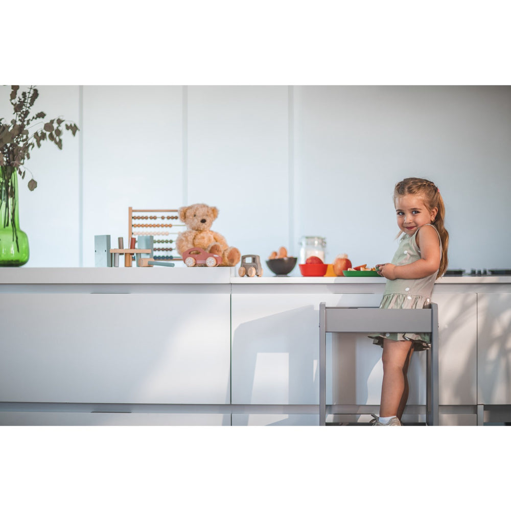 Køb tiSsi® Stormy Grey Laquer Felix Læringstårn Massiv Bøg