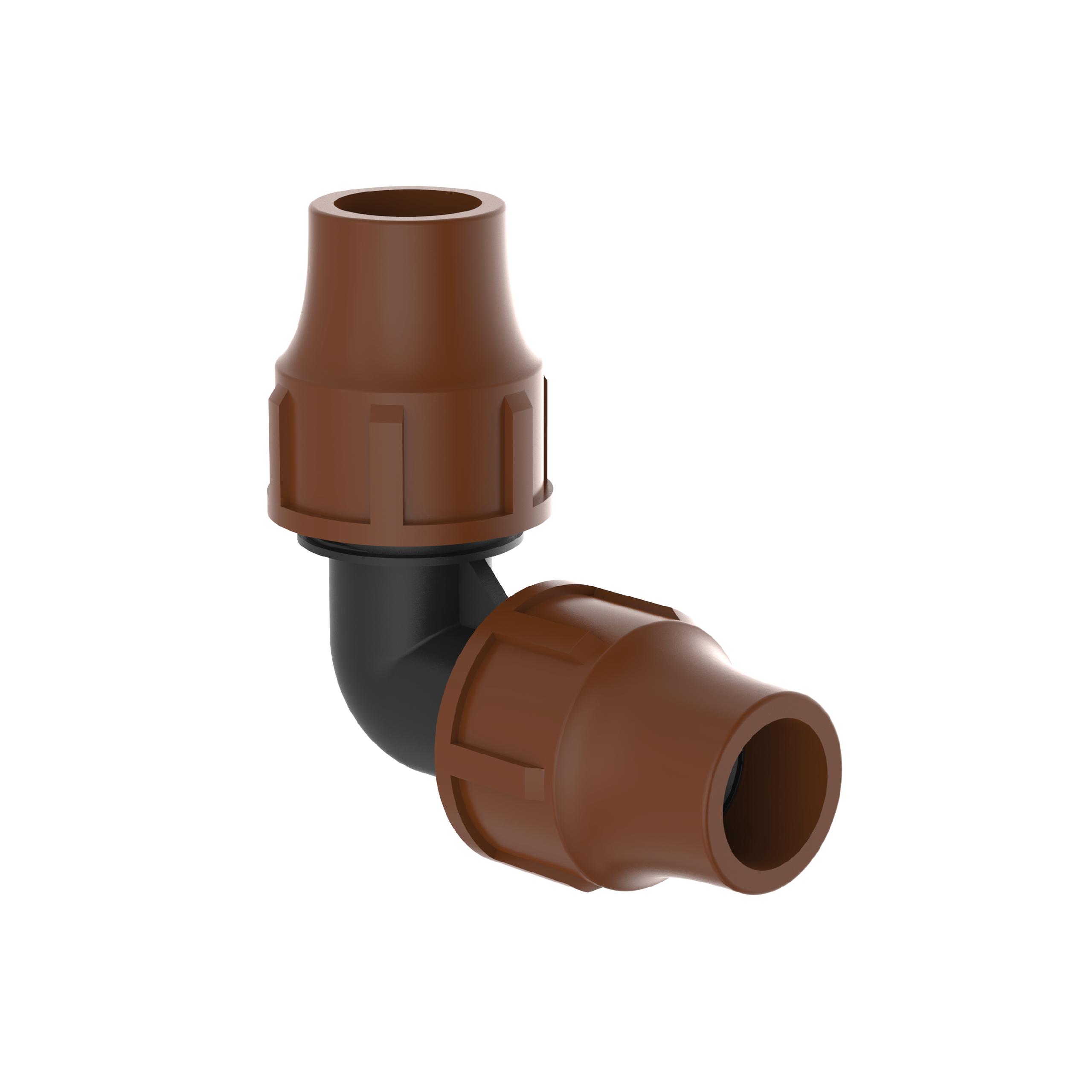 KIRCHHOFF 90° Winkel für Tröpfchenbewässerung, Schraubverbindung f. Drip-Bewässerung, Gartenbewässerung Made in EU
