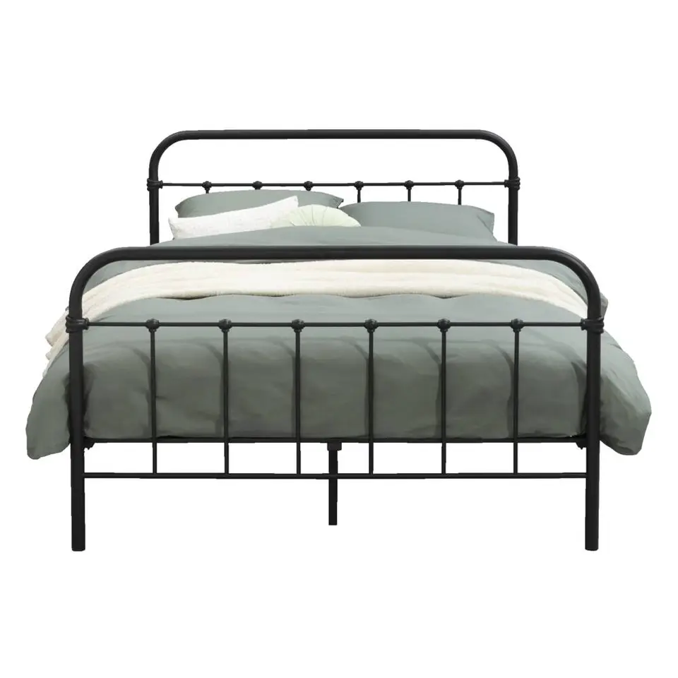 Bed Anne - mat antraciet - 140x200 cm
