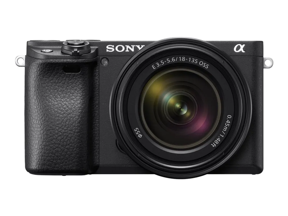 Sony a6400 ILCE-6400M - Digitalkamera - spejlløst - 24.2 MP - APS-C - 4K / 30 fps - 7.5x optisk zoom E 18-135 mm OSS-objektiv - Wi-Fi, NFC, Bluetooth - sort