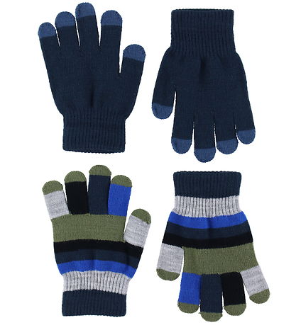 Molo Handschuhe - 2er-Pack - Strick - Kei - Dark Denim