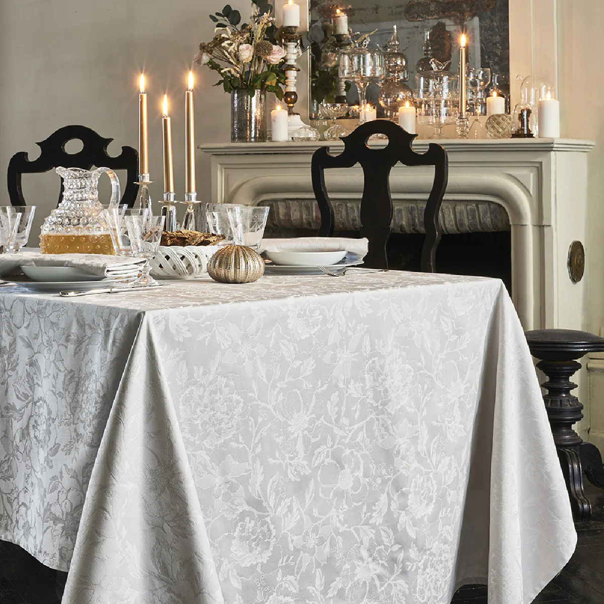 Nappe pur coton beige 180x250 Garnier Thiebaut