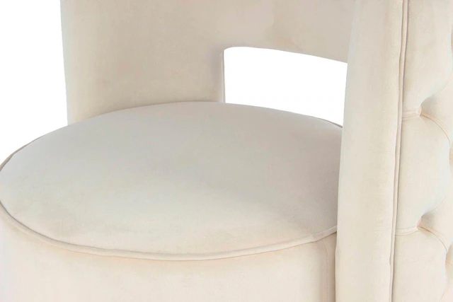 Kayoom Sessel »Drehsessel Beverly 125, drehbar, Gestell aus Eisen,samtige Oberfläch« 1 Stk. tlg. rund, glamourös,  gesteppter Rücken, abgerundete,Drehsessel