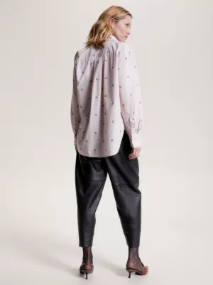 Camisa oversized TH Monogram Ithaca Stripe