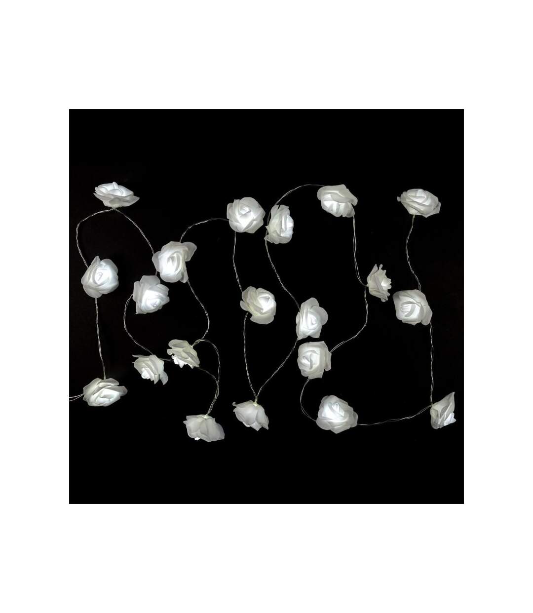 Paris Prix - Guirlande Lumineuse 10 Led rose 180cm Blanc