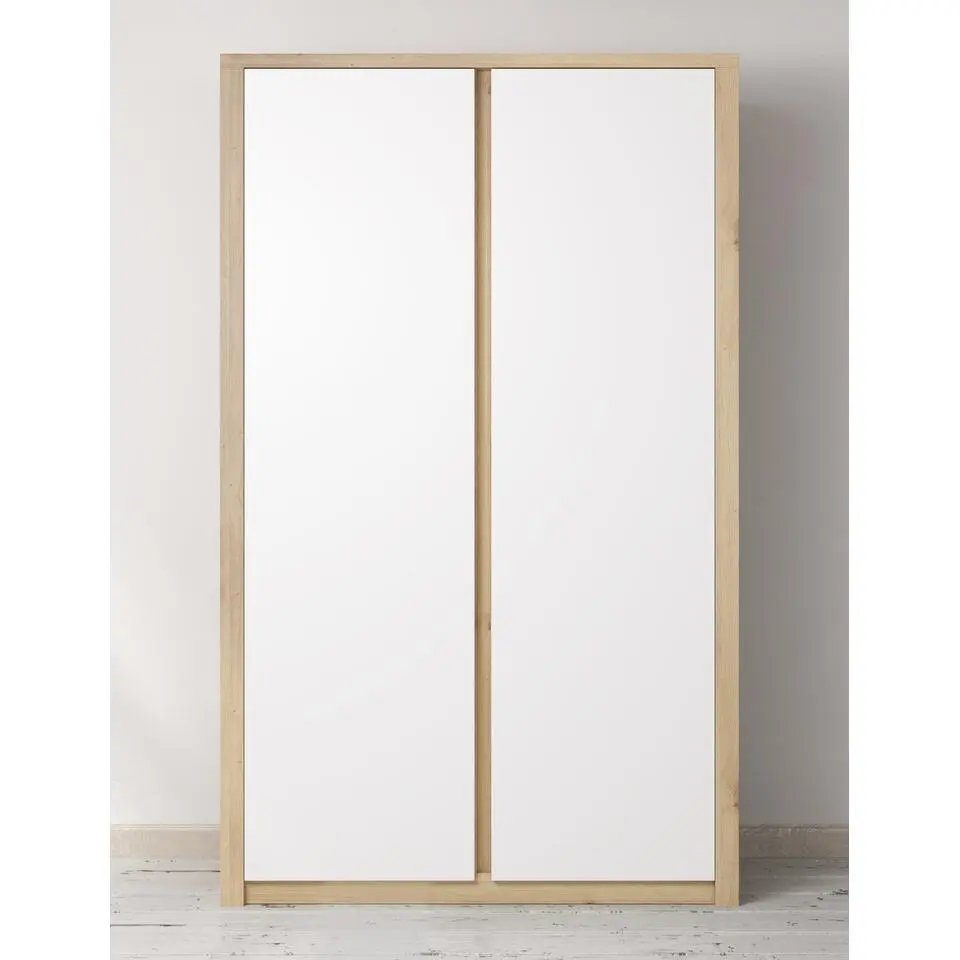 Meubella - Kledingkast Melody - Wit - Eiken - 90 cm