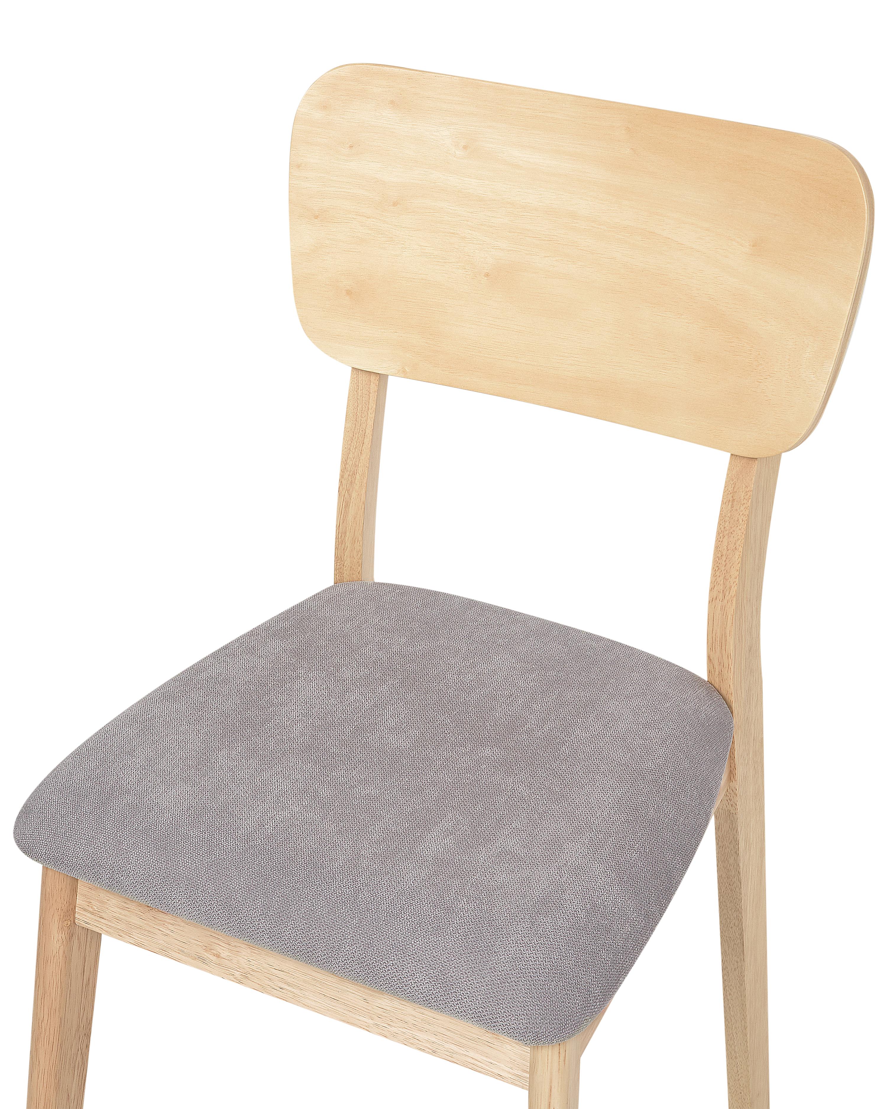 Set van 2 eetkamerstoelen MINIER Hout Lichtbruin/grijs
