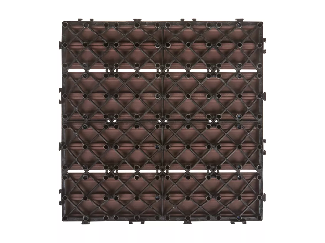Caillebotis ATELETA Composite bois-plastique (WPC) Marron