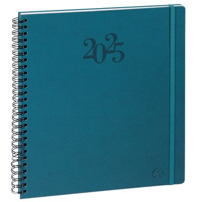 Agenda spiralé Swan Eurotime 22W - 1 semaine sur 2 pages - 18,5 x 22,5 cm - disponible dans différentes couleurs - Exacompta