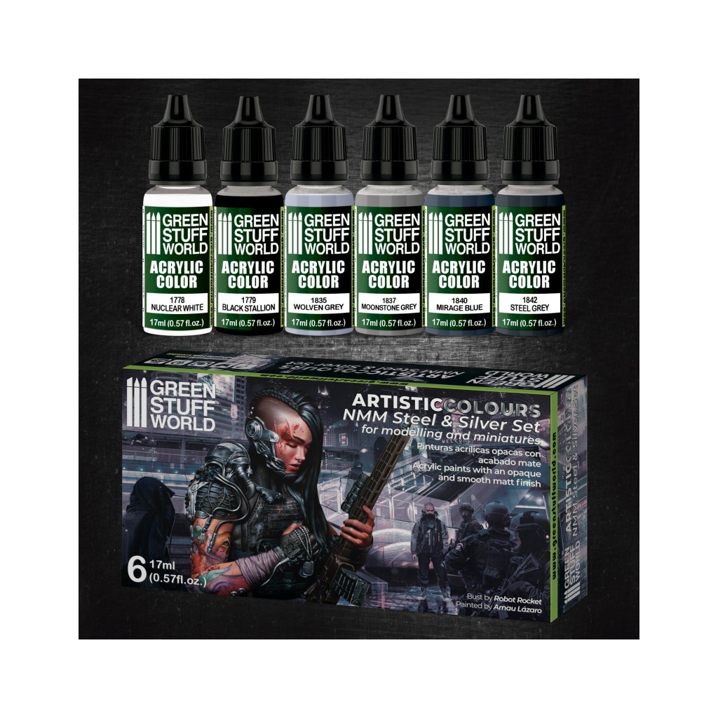 Set de Peintures - NMM Acier et Argent