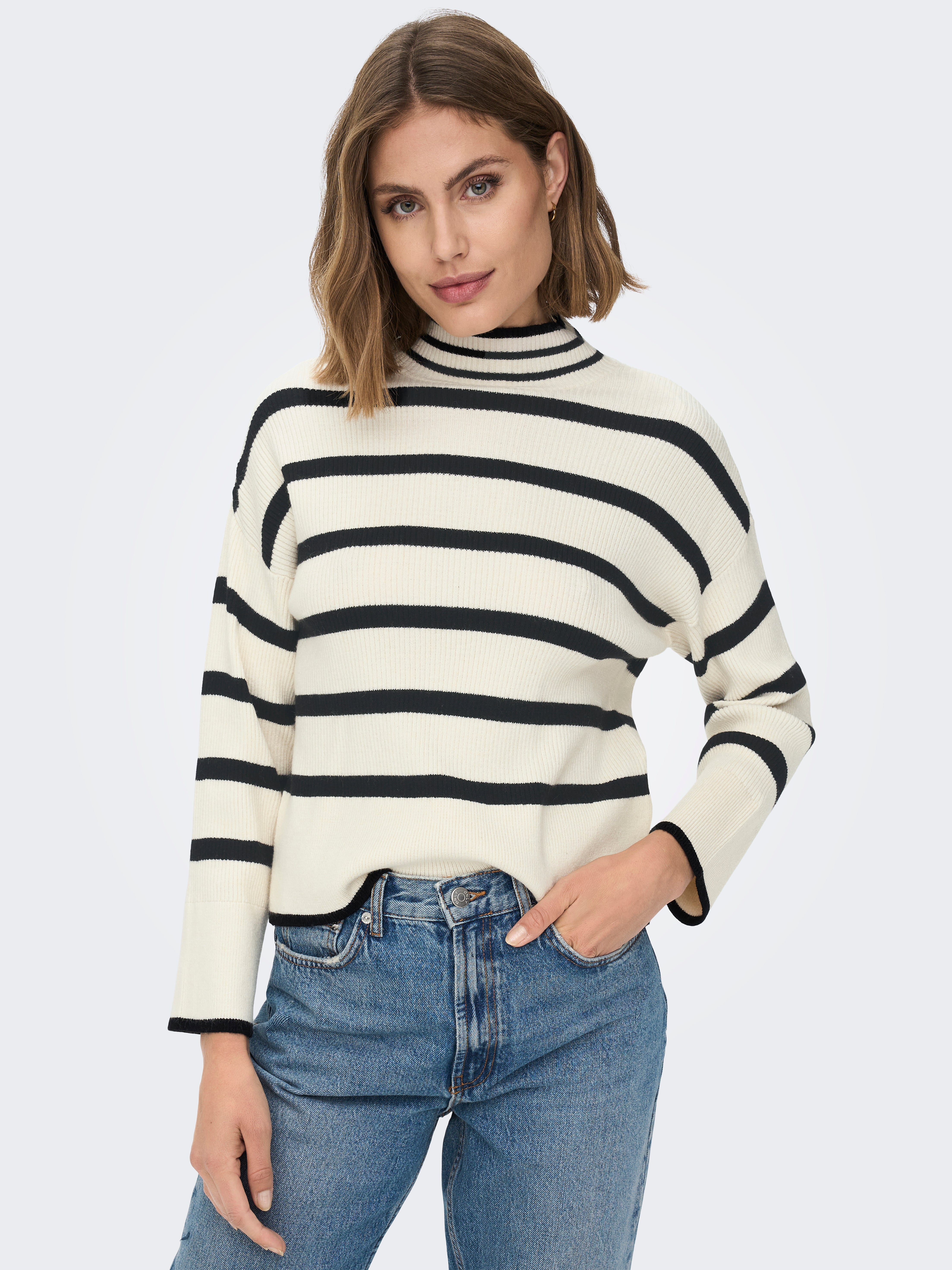 ONLIBI Strickpullover Whitecap Gray