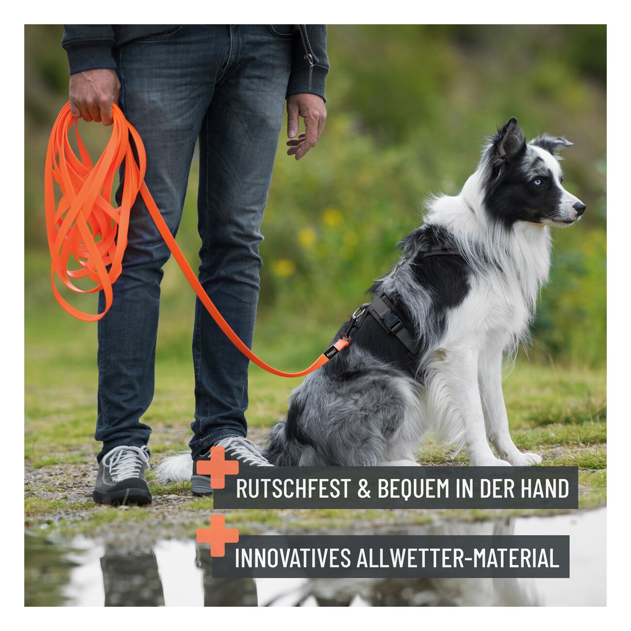 REAVET Schleppleine Orange, 15 Meter