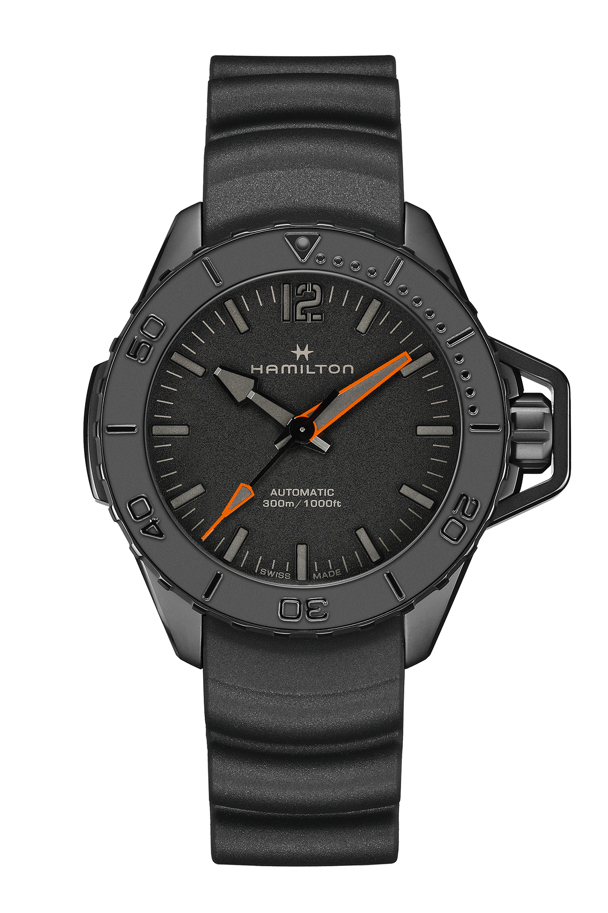 Hamilton Khaki Navy Frogman Schwarz H77845330