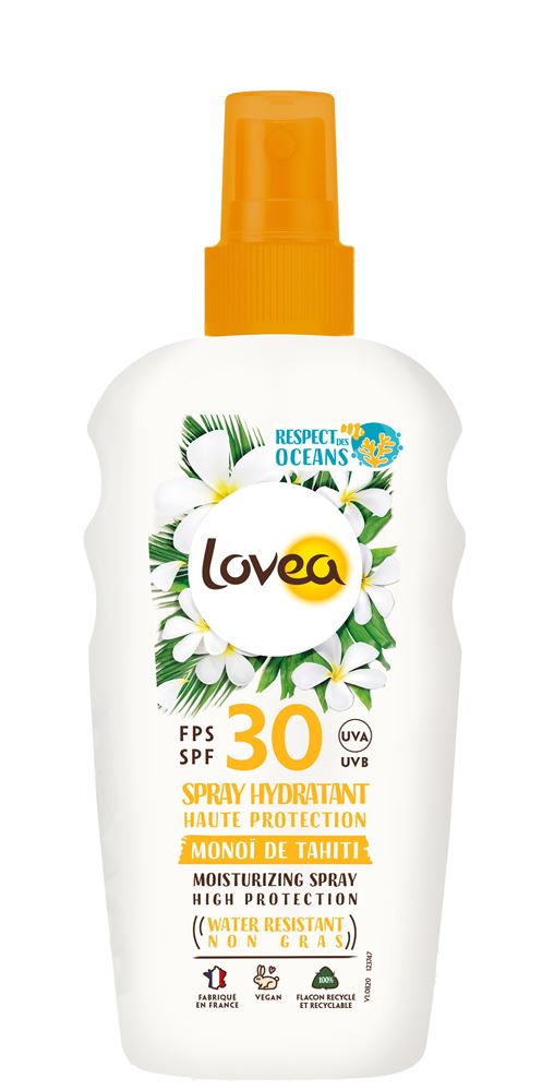 Lovea Feuchtigkeitsspray<br>150 ml, Spray, Spray, SPF30 hoher Schutz Monoï de Tahiti