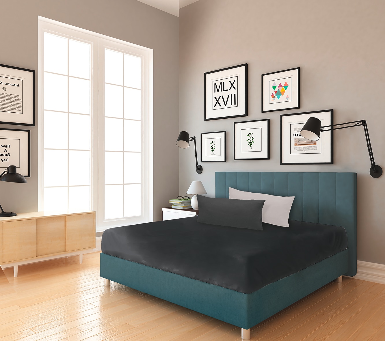 Kissenbezug Cashmere 40x80cm 2er Pack - anthrazit