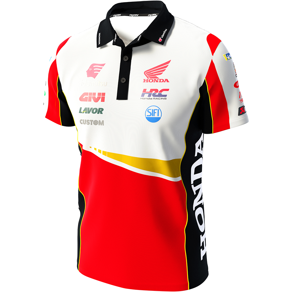 Ixon - Polo LCR 23 Blanc / Rouge / Noir