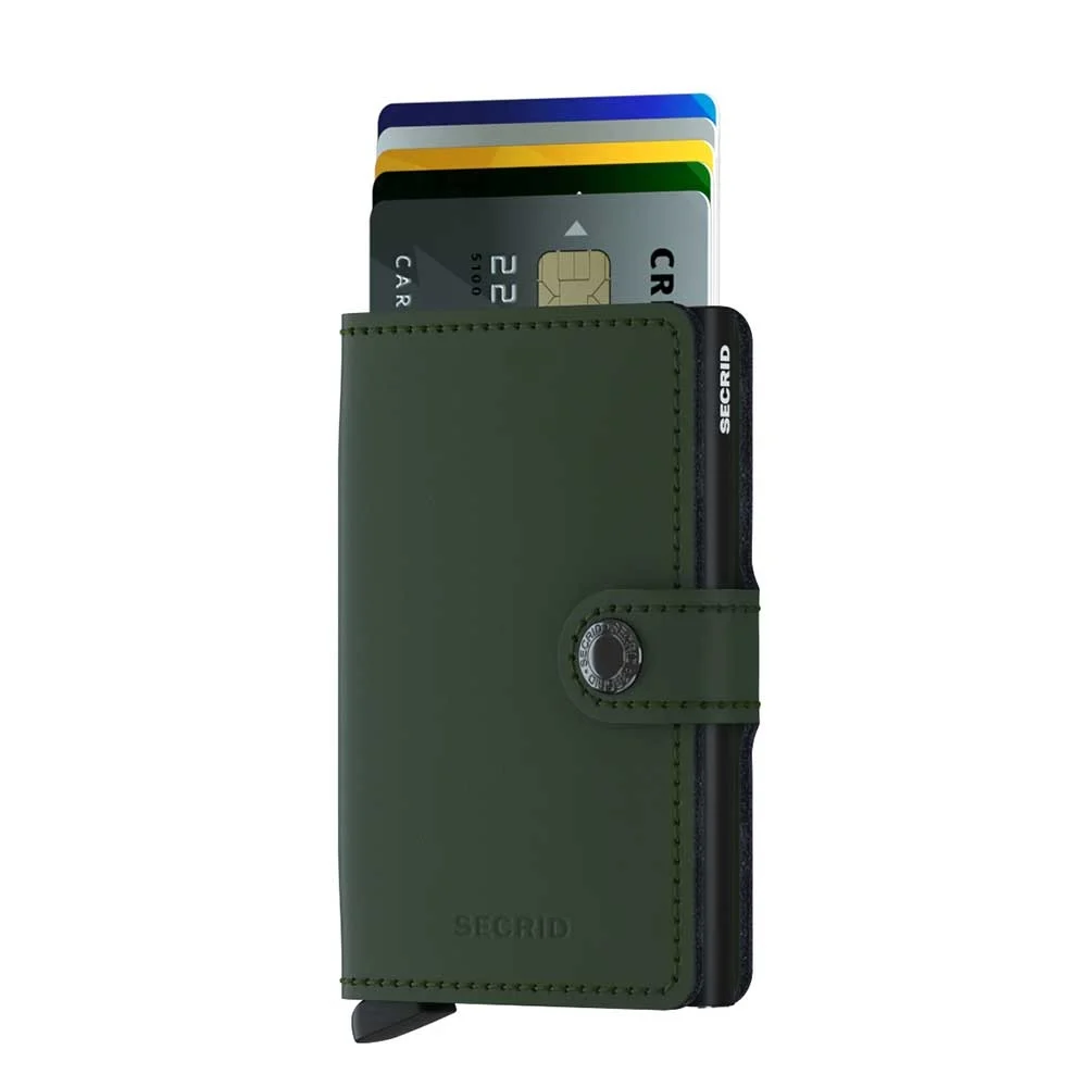 Secrid Miniwallet Matte Green – Black