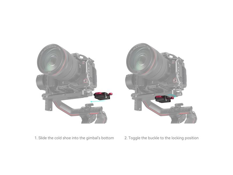Smallrig V-Mount-Akkuplatte für DJI RS Stabilisatoren Für die schnelle Montage eines V-Mount-Akkus
