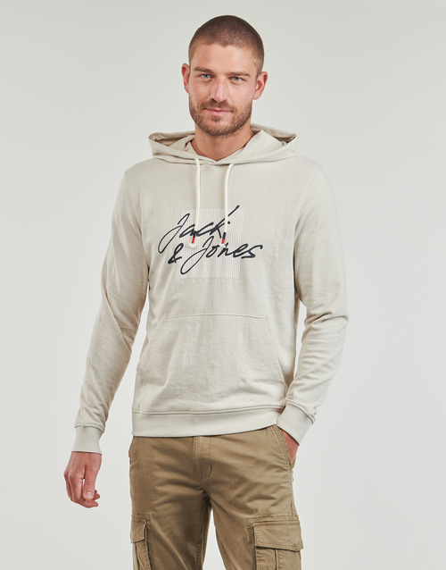Jack & Jones - JJZURI SWEAT HOOD - Beige