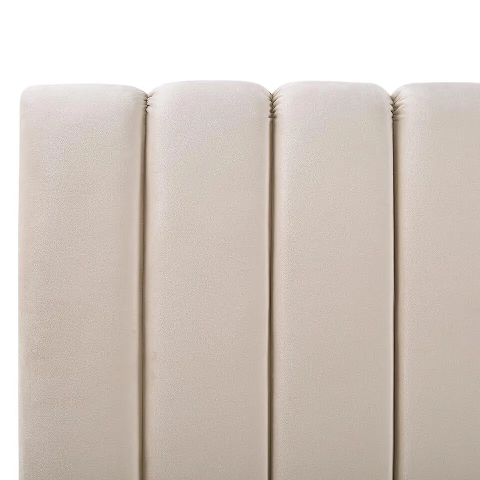 MARVILLE - Tweepersoonsbed - Beige - 160 x 200 cm - Fluweel