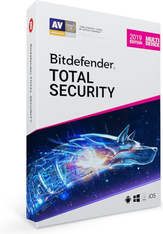Bitdefender - Total Security - Antivirus - Jaarlicentie - 5 Apparaten