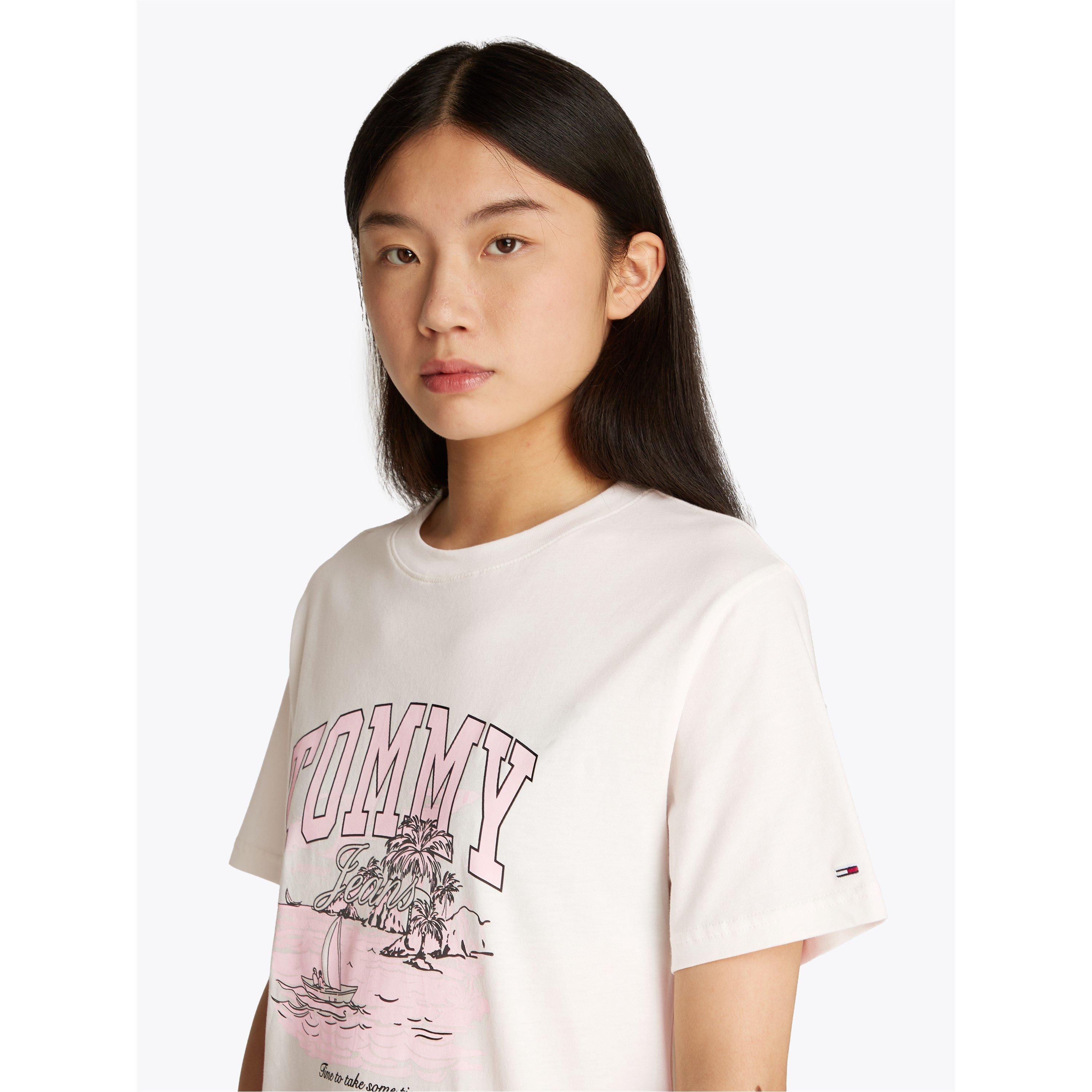 Tommy Jeans TJW RLX TONAL TROPICS TEE