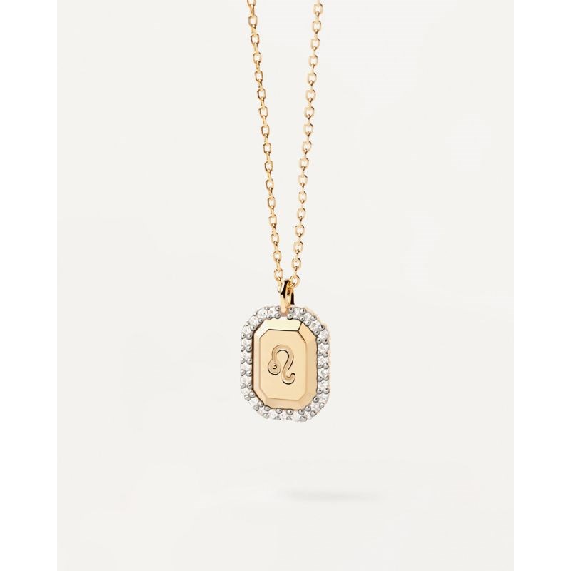 PDPAOLA Collier zodiaque en argent plaqué or - Lion - CO01-572-U