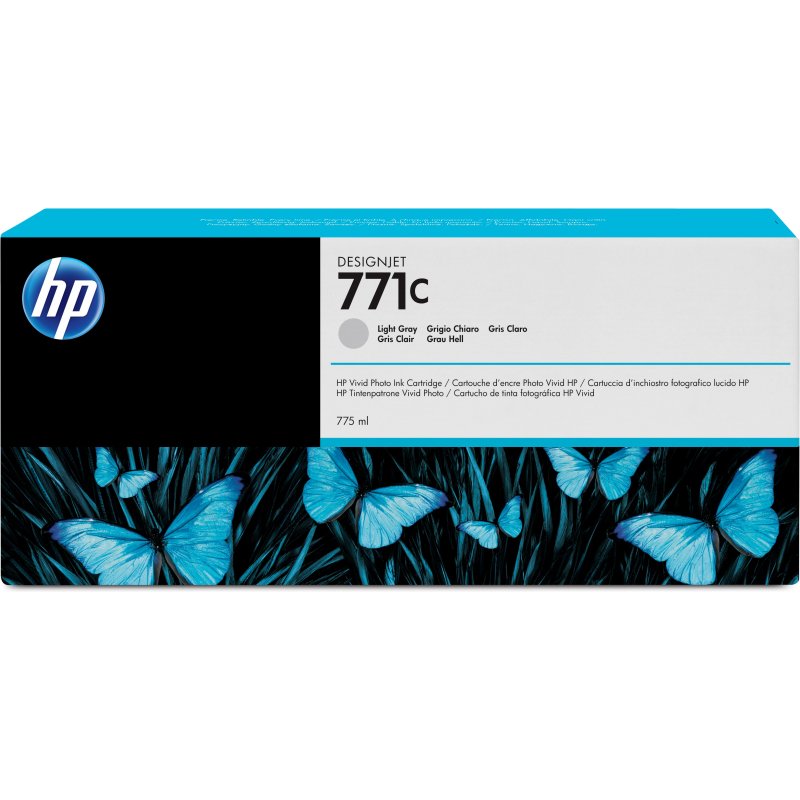 HP 771C cartouche d'encre DesignJet gris clair, 775 ml