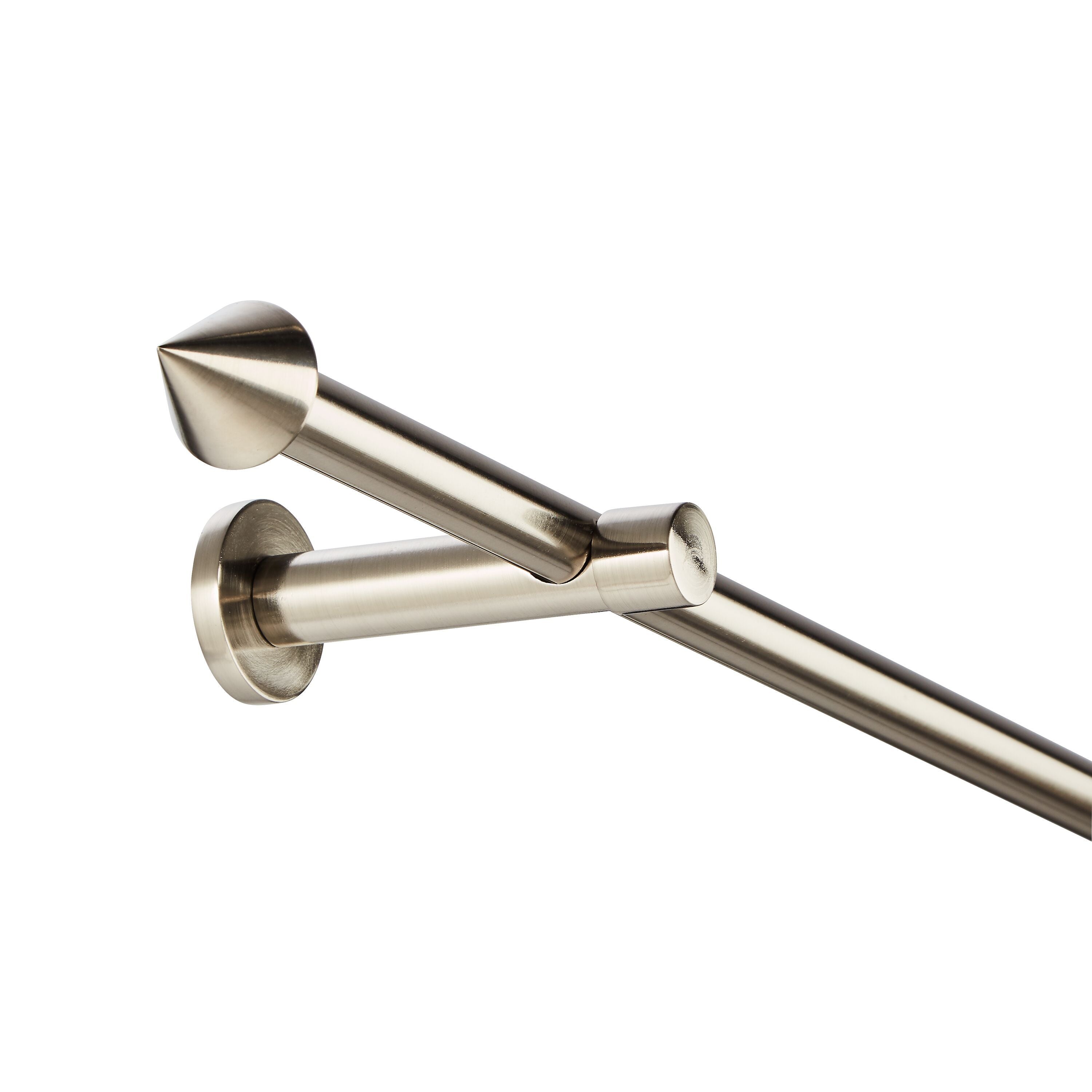 METALL Vorhangstange - Silber / B: 200.0 cm