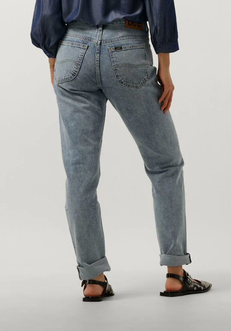 LEE blauwe lee mom jeans rider jeans washed in light