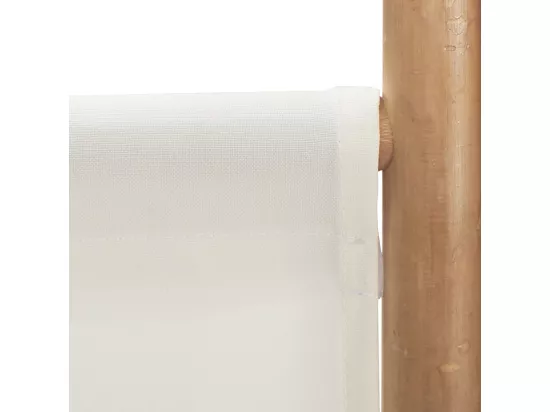 Cloison de séparation pliante 5 panneaux 200 cm Bambou et toile