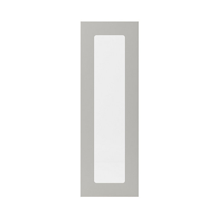 Porte de meuble de cuisine vitrée Stevia gris mat l. 30 cm x H. 90 cm GoodHome
