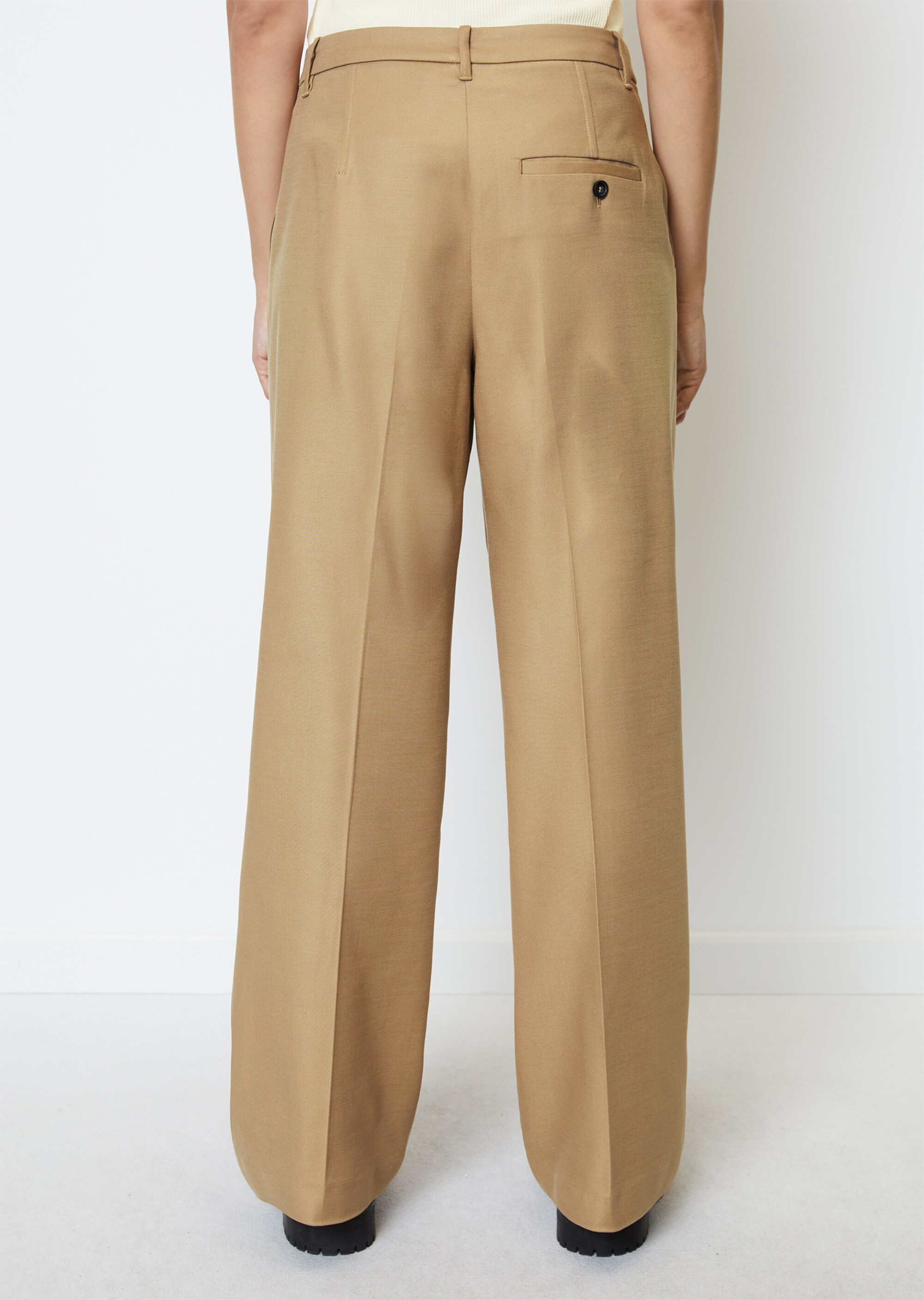 Straight Leg Pants aus Baumwolle-Viskose-Stretch