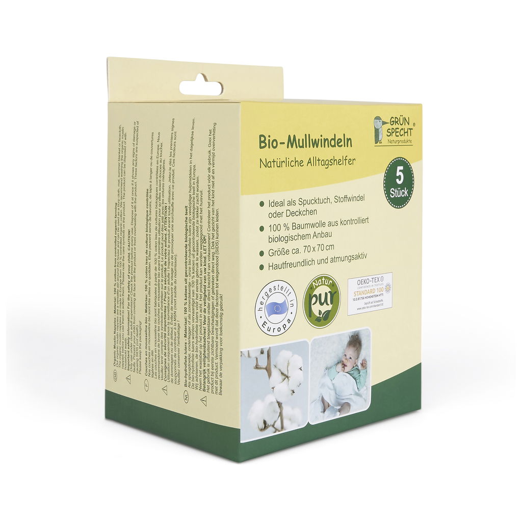 GrünspechtGrünspecht   Bio Mullwindeln 5er Pack