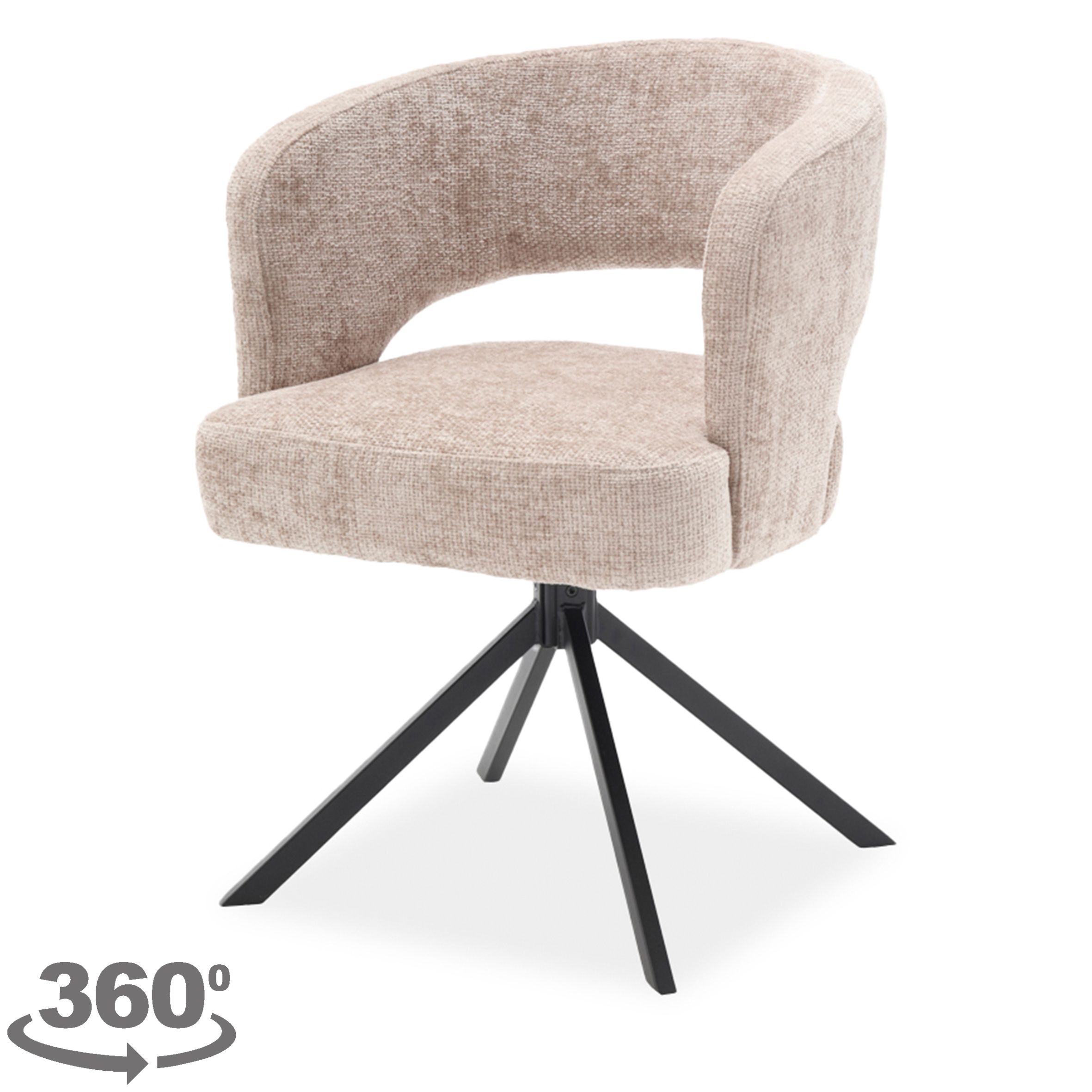 Eetkamerstoel Beige Mura B60 x D62 x H81 cm