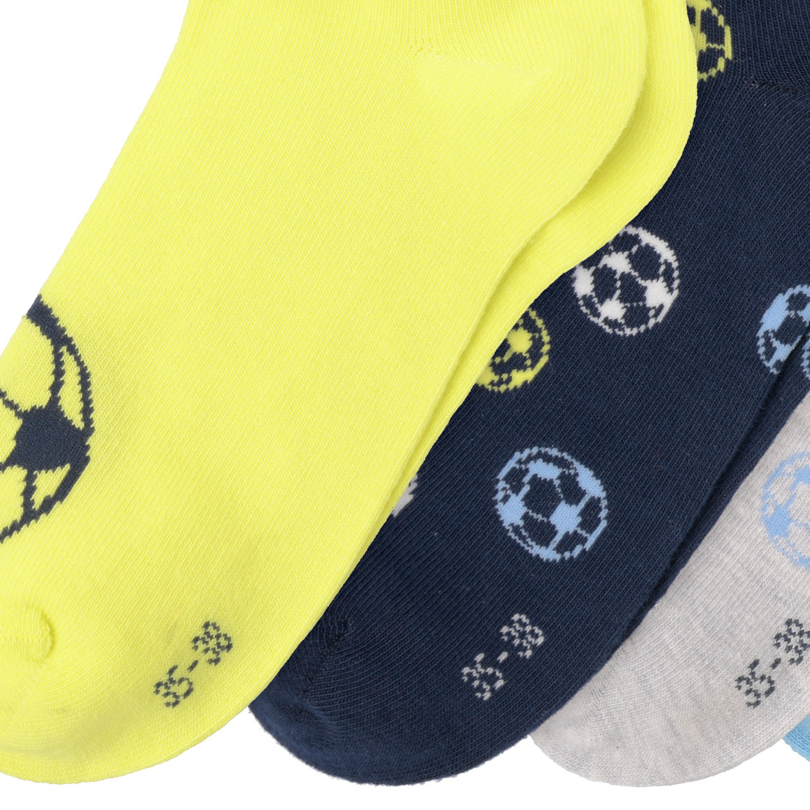 4 Paar Jungen Sneaker-Socken im Set dunkelblau / hellblau / gelb