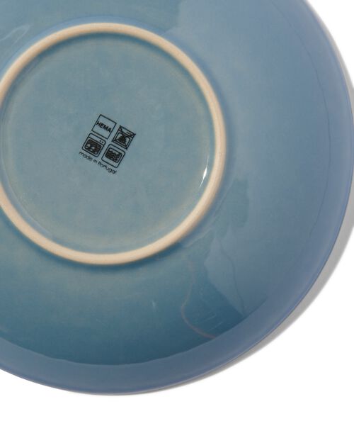 assiette creuse Porto émail réactif bleu 23cm
