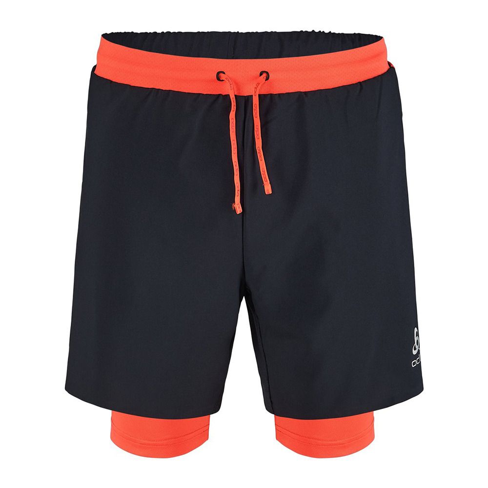 Odlo X-ALP TRAIL 6 INCH 2IN1 - Short Homme black/firelight