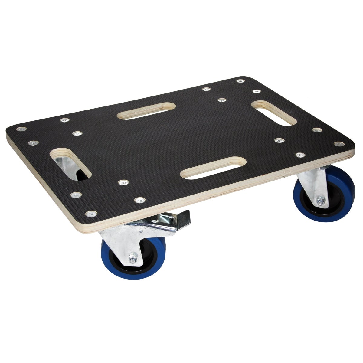 ECD Duitsland Transport Dolly met 2x parkeerremmen 35 x 50 cm tot 800 kg Zeefdrukplaat - PP wielen Dolly Meubel Dolly Transporthulp voor het verplaatsen van meubels Transport Meubel Hondenkar Roller Transporter