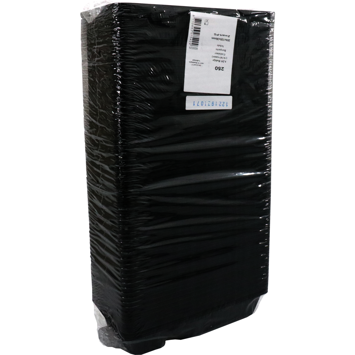 Bak, PS, A20, snackbak, 204x120x36mm, zwart