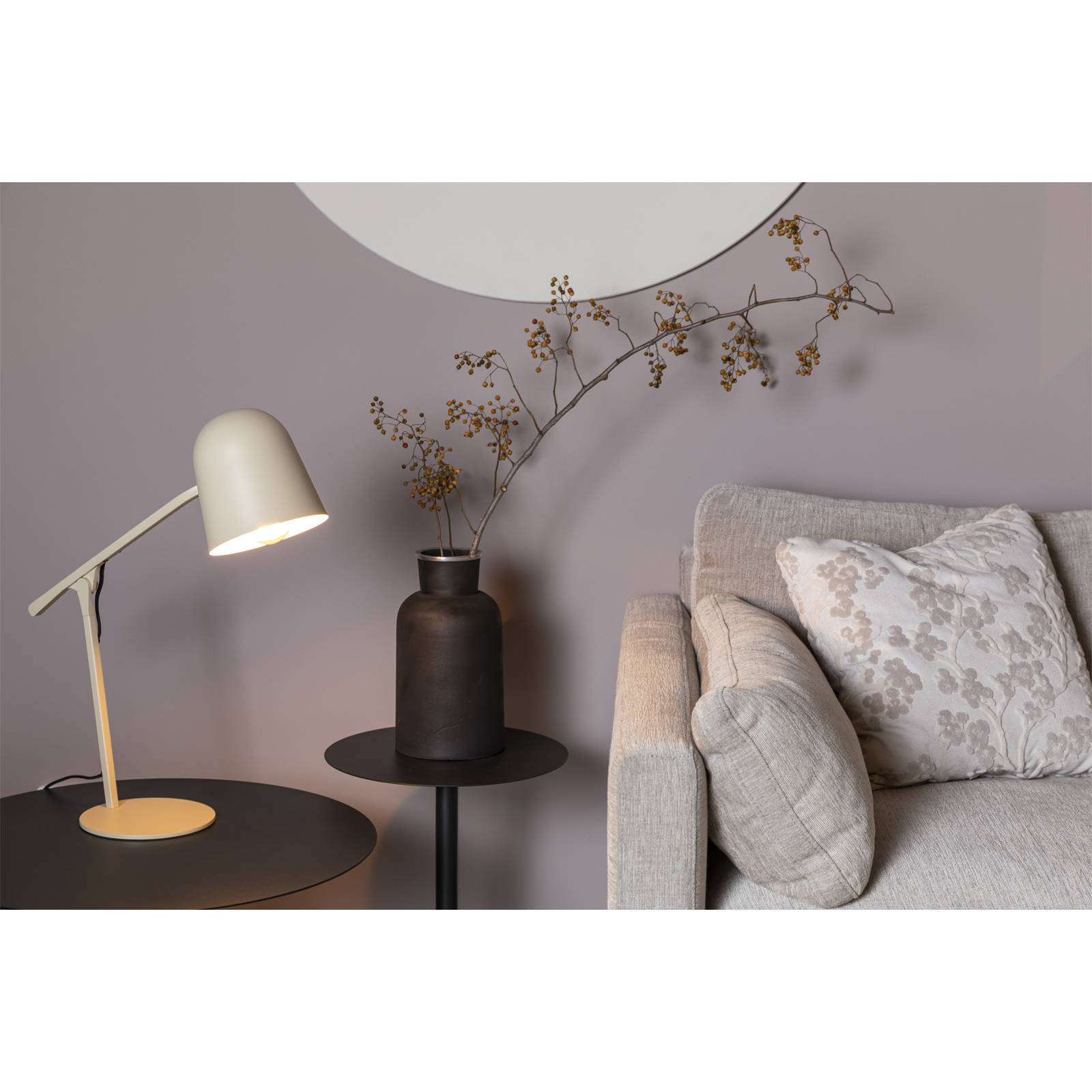 Zuiver Zuiver Lau Tafellamp/ Bureaulamp Beige