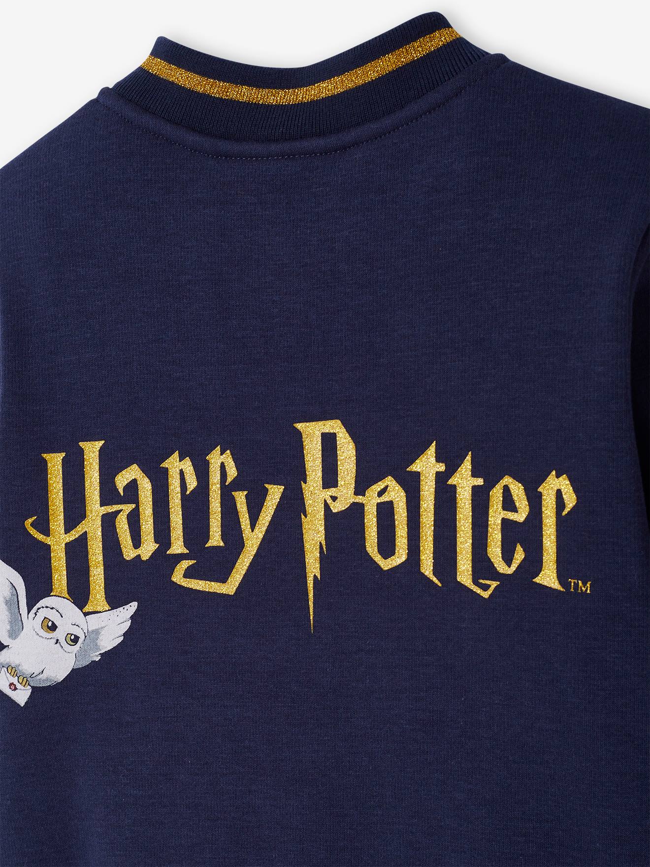 Jaqueta Teddy Harry Potter®, azul-escura, lisa com estampas.