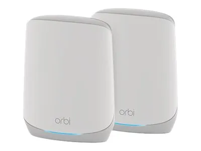 NETGEAR Orbi RBK762S - Wi-Fi-system - (router, forlænger) - op til 5000 sq.ft - mesh 1GbE - Wi-Fi 6 - Tri-Band