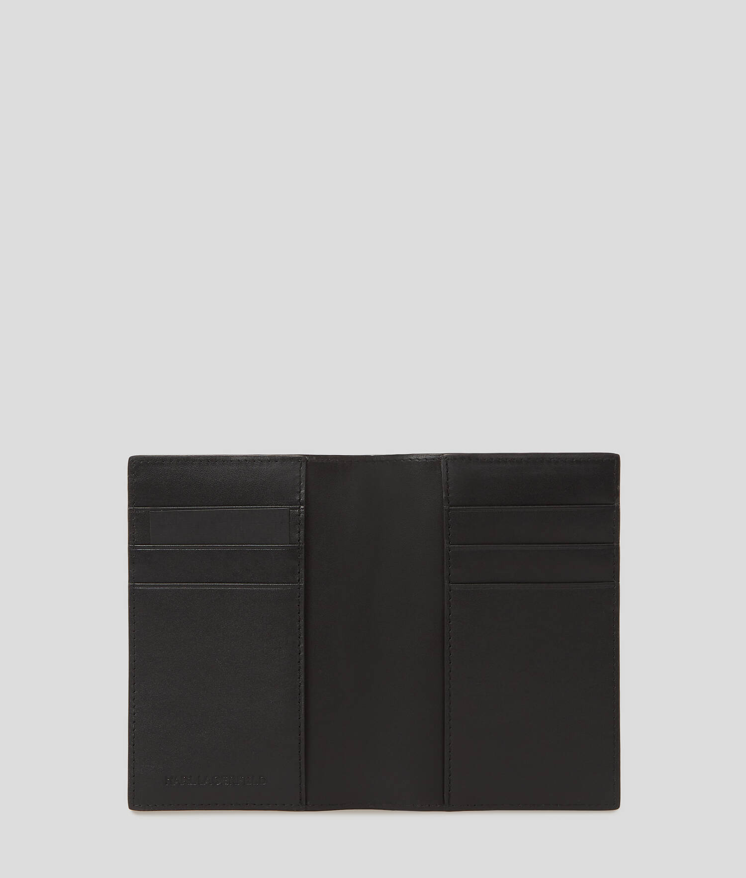 PORTE-PASSEPORT EN CUIR K/LOOM - Noir