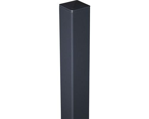 GroJa aluminium paal 6 x 6 x 240 cm voor betonnering, antraciet