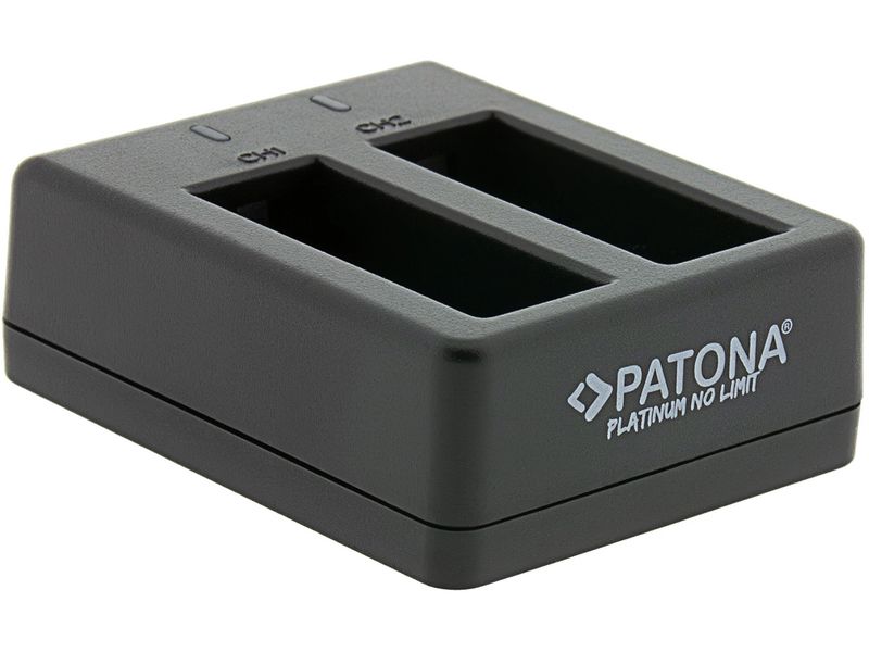 Patona Ladegerät Dual für SL3/4 Dual-Ladegerät für Action Cams Life SL3 und SL4