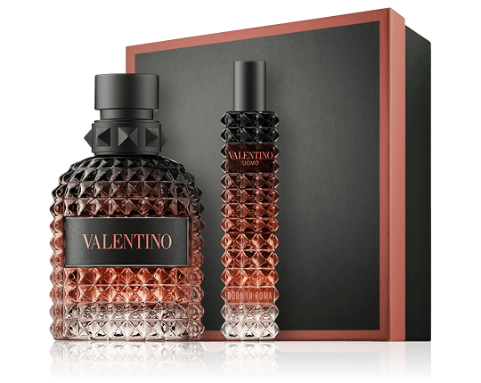 Valentino Uomo Born In Roma Coral Fantasy Set mit Mini EdT Spray 50ml-15ml