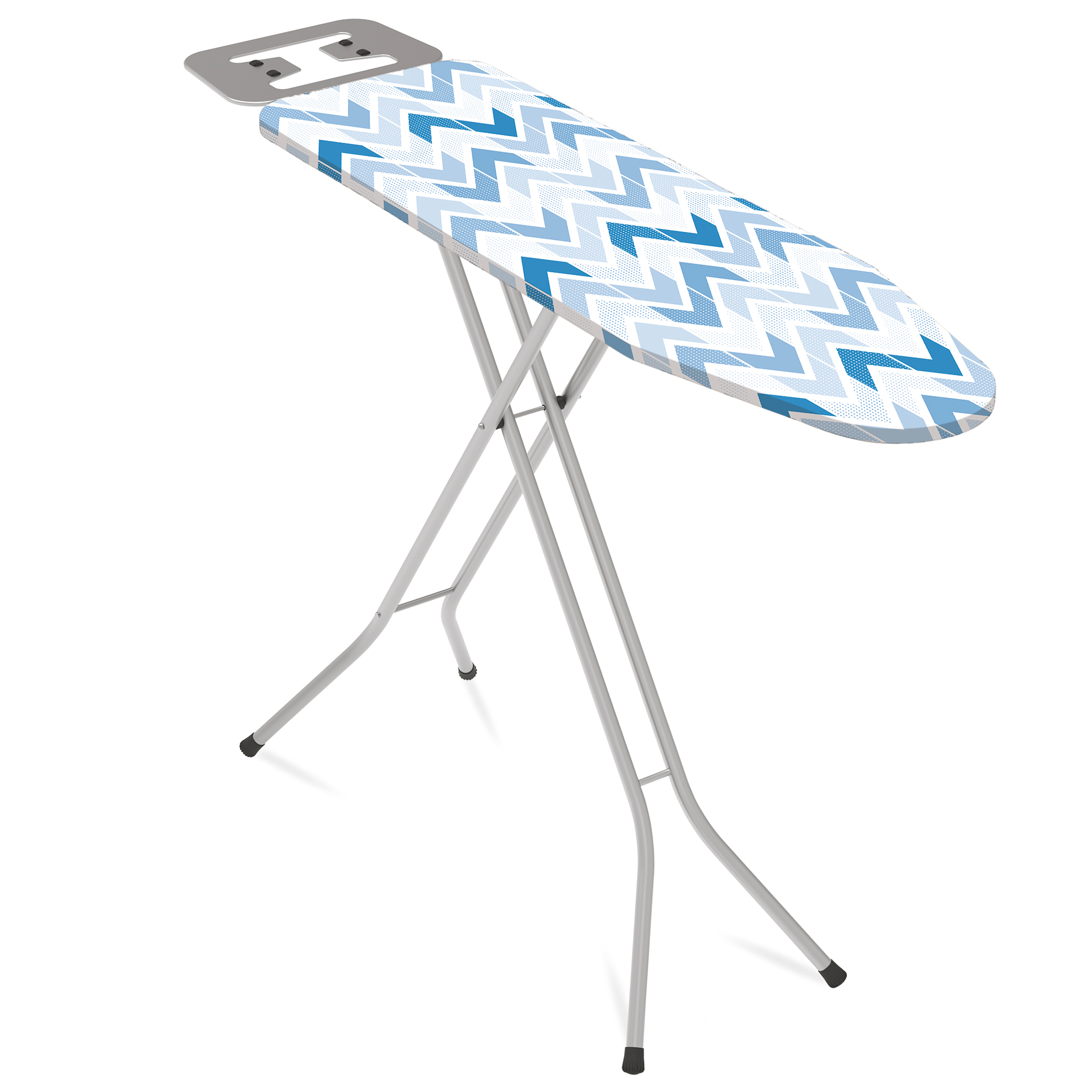 Bügelbrett - blau-weiß - Pfeile - höhenverstellbar