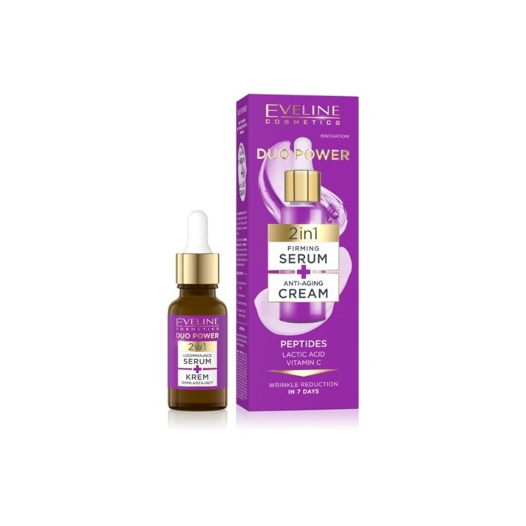 Eveline Duo Power 2in1 Straffendes Serum + Anti-Falten-Gesichtscreme 18 ml(03-02-2026)