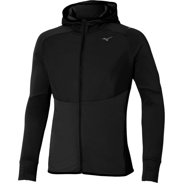 Veste running MIZUNO WARMALITE HYBRID FZ BLACK